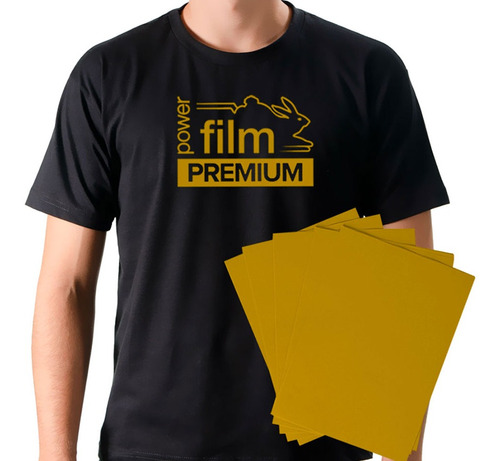 Filme De Recorte - Power Film Premium - Ouro - A4-10 Folhas