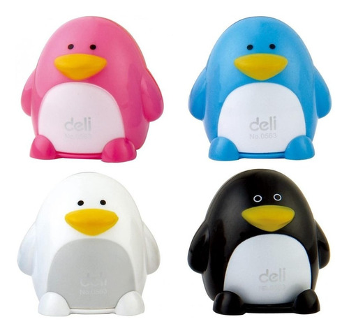 Sacapuntas Plástico Deli Pingüino Varios Colores