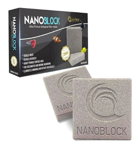 Bloco Filtrante Nano Block 10x10x2,5cm 2 Unidades Ocean Tech