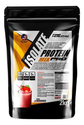 Whey Isolate Mix Protein 2kgs - Pro Healthy Sabor Morango