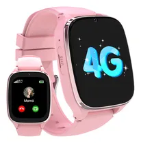 Comprar Reloj Inteligente Para Niños Smartwatch Llamadas 4g pthtechus FULL HD LCD Smartwatch Con Cámara Smartwatch admite Chip Sim,música,juegos X60 color Rosa 4g SmartWatch SOS Reloj SmartWatch