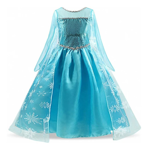 Vestido Disfraz De La Princesa Elsa De Frozen Para Niñas 