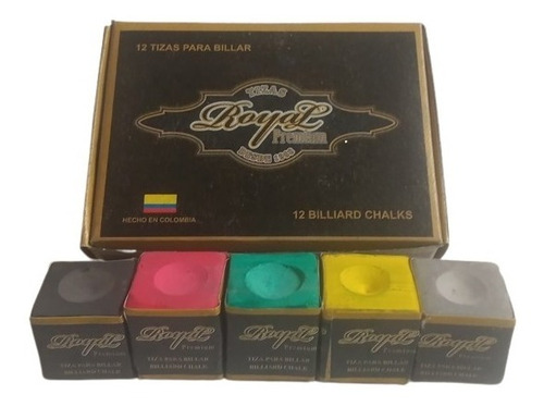 144 Tizas Para Billar Royal Premium Caja X 12 Tizas Colores