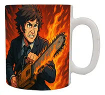Comprar Taza Javier Milei Con Motosierra - La Libertad Avanza Blanco Milei Motosierra 1