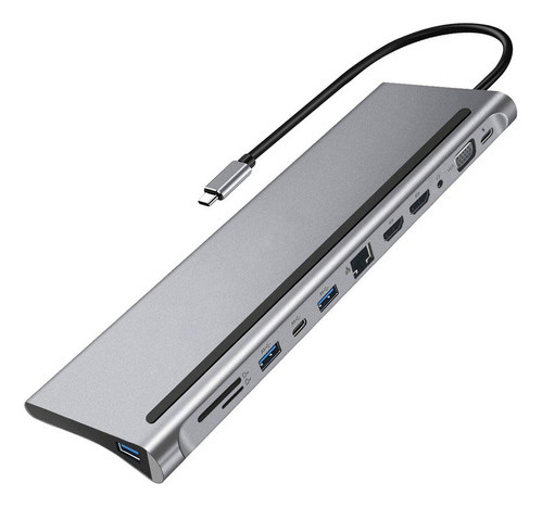 Ay) 12 En 1 Usb C Docking Station Lector De Tarjetas Sd Tf