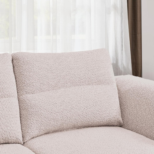 Sofa Cama Moderno Super Comfortable 163 A 210cms Velvet Rosa Claro Bouclé