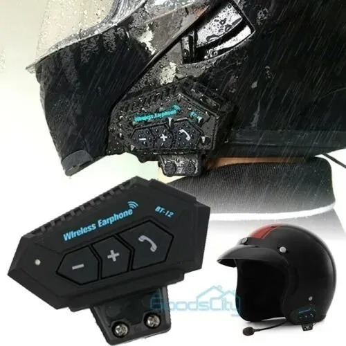 Imagen 3 de 9 de Intercomunicador Bt12 Auriculares Casco Bluetooh