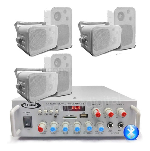 Combo Música Funcional C/6bafles + Consola C/bluetooth