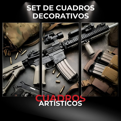 Set De 3 Cuadros Modernos