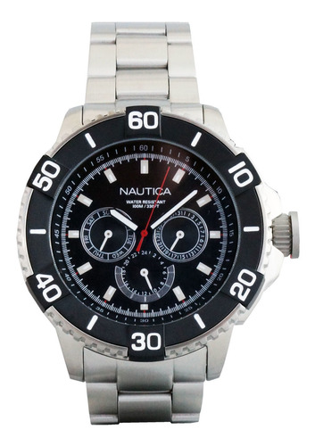 Reloj Náutica Para Hombre Nst 501 Con Tablero Negro