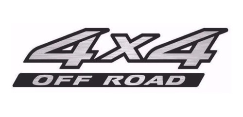 Emblema Adesivo 4x4 Off Road Frontier Aço Escovado