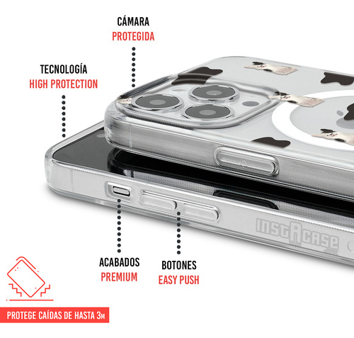 Funda Para iPhone Magsafe Perrito Bulldog Francés Tu Nombre