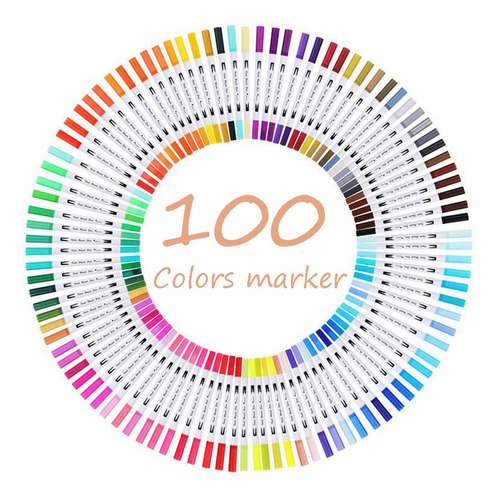 Lápiz Acuarela De Doble Punta Rotulador De Color 100 Colore