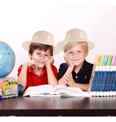 24 Sombreros De Fiesta Niños En Plástico Safari Explorador