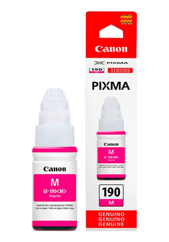 Botella De Tinta Canon Gi-190-m Magenta Nuevo