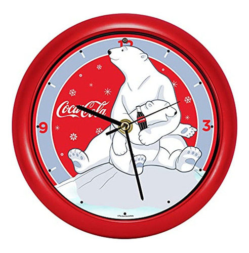 Reloj De Pared Coca Cola Polar Bear Hugs Festive Red 8 Pulga