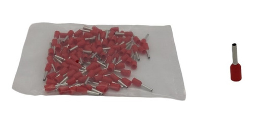 Terminales Tipo Puntera Sencilla Awg 18 Color Rojo 100pzs