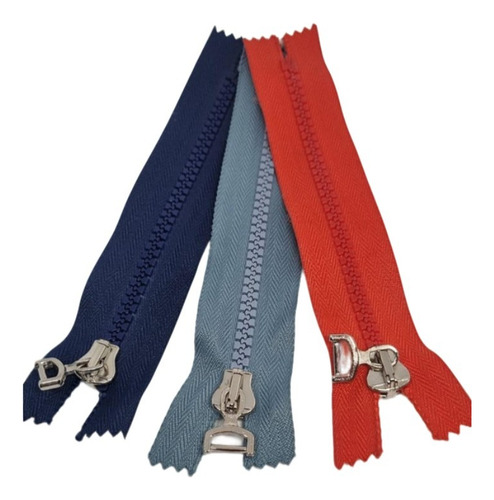 Cierre Diente Perro Largo 15,5 Cm Pack X 5 Unidades Rojo