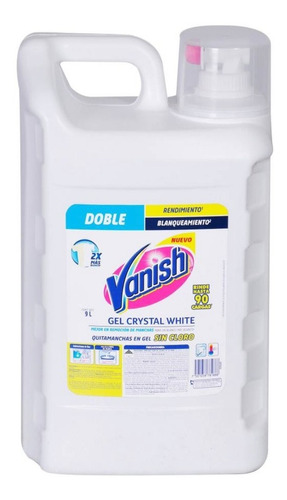 Quitamanchas En Gel Vanish Para Ropa Blanca 9l