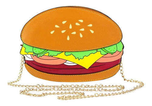 Imagen 2 de 7 de Bolsa En Forma De Hamburguesa Crossbody Kawaii