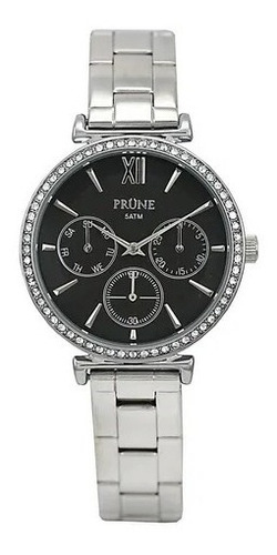 Reloj Mujer Prune Prm-5049-01  Metal Fondo Negro