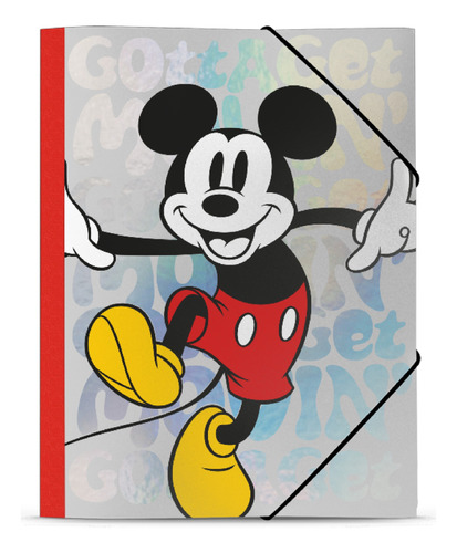 Carpeta Dibujo Nº5 Mickey Mouse 3 Solapa Elastico Mooving