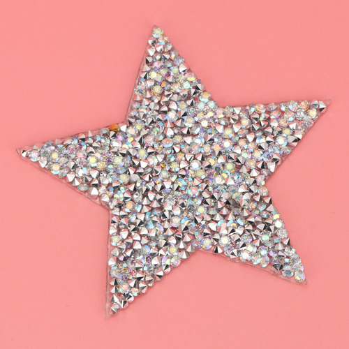 10pcs Rhinestone Estrella Apliques Plancha Ropa Parche Para