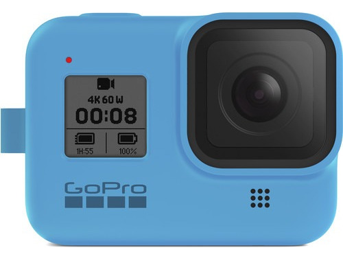 Funda Silicón + Cordón Ajustable Para Gopro Hero8 (bluebird)