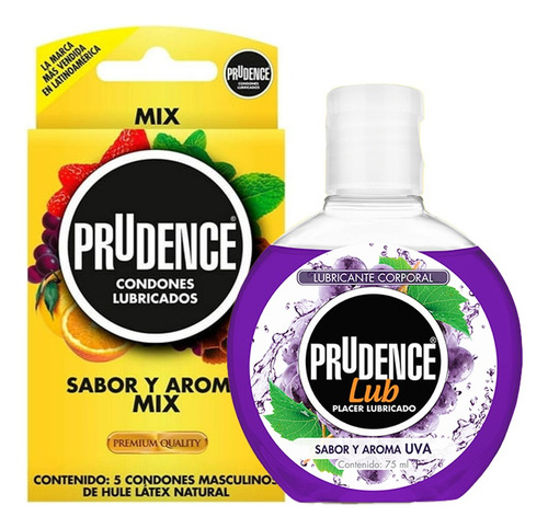 Preservativo Prudence Mix C/5 + Prudence Lub 75ml Pack