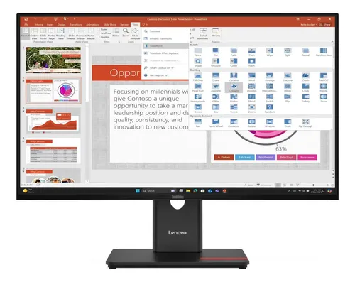 Lenovo Thinkvision 27 Ips Fhd 120hz Monitor Eclipse Black Eclipse