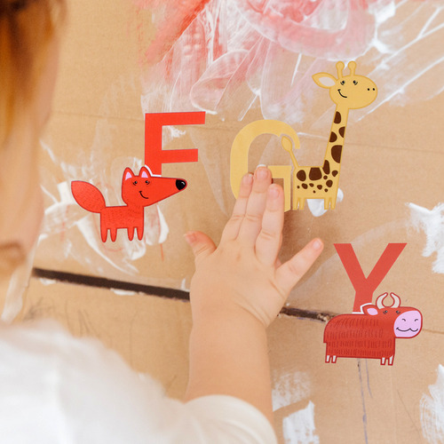 Pegatinas De Pared Acuarela Animal Alphabet Abc Para Niños,