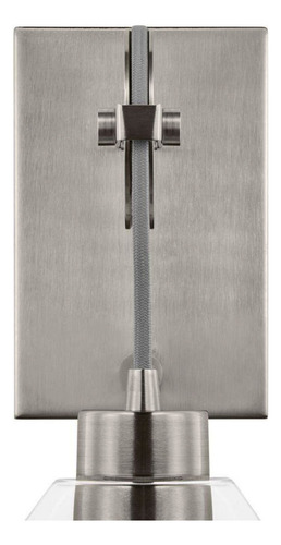 Lampara De Pared Interior Decorativa 60w Altura Ajustable Estructura Plateado