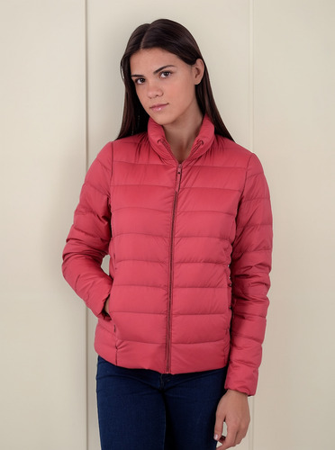 Campera Uniqlo De Mujer Rojo Coral 100% Original