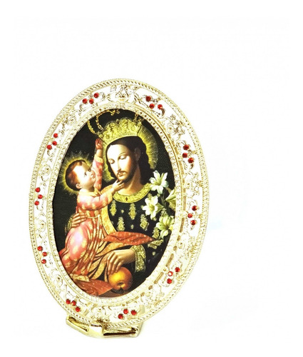 Imagem 4 de 5 de Adorno De Mesa Oval Camafeu São José Cusqueño
