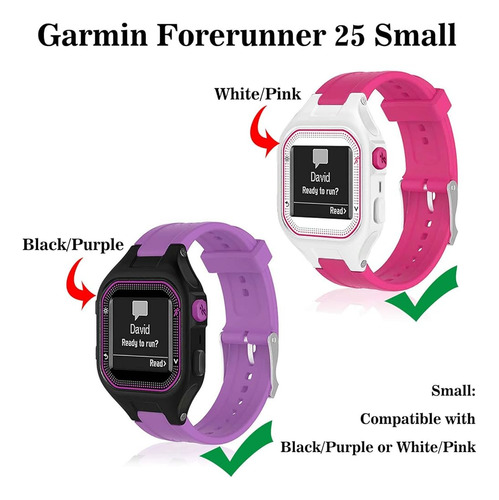 Correa De Silicona Gvfm Para Garmin Forerunner 25 - Varios C