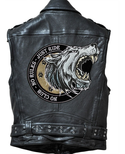 Parche No Club No Rules Lobo Biker Espaldera