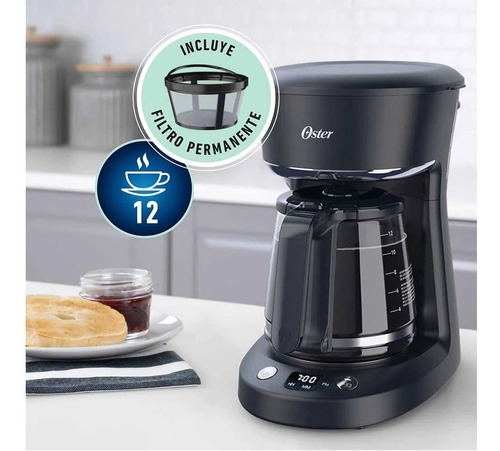 Cafetera Programable Oster De 12 Tazas Con Auto Apagado