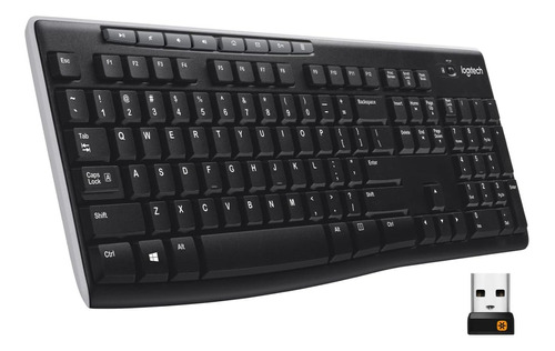 Teclado Inalámbrico Logitech K270 Qwerty Español Color Negro