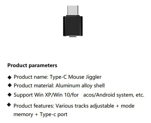 Ratón Usb C Jiggler, Indetectable, Automático, Ratón C