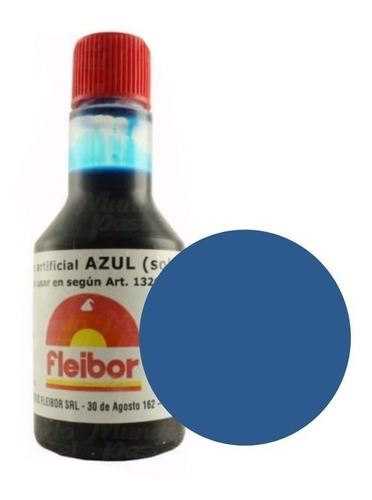 Colorante Liquido Fleibor Azul X1 - Cotillón Waf