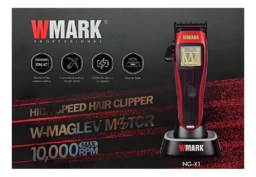 Wmark Maquina Cortadora De Pelo Inalambrica Ng-x1 3c