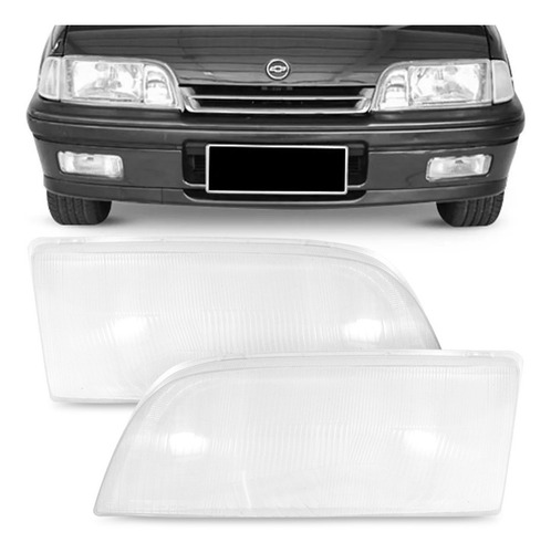 Imagem 1 de 4 de Par Lente Farol Monza Tubarao 1991 92 93 94 95 1996 Acrilico