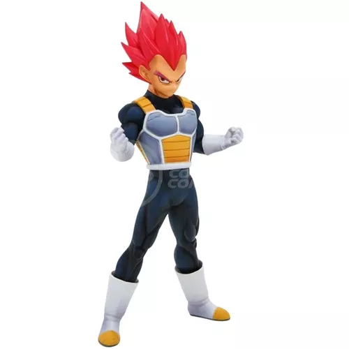 Boneco Dragon Ball Z - Vegeta Super Saiyajin Deus Rosa