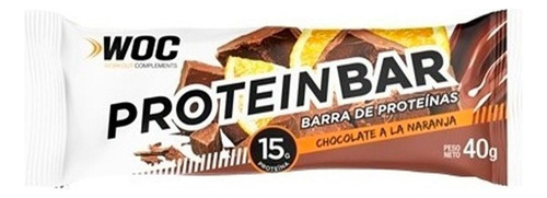 Barra Proteica Woc® Protein Bar 80g Sabor Chocolate A La Naranja