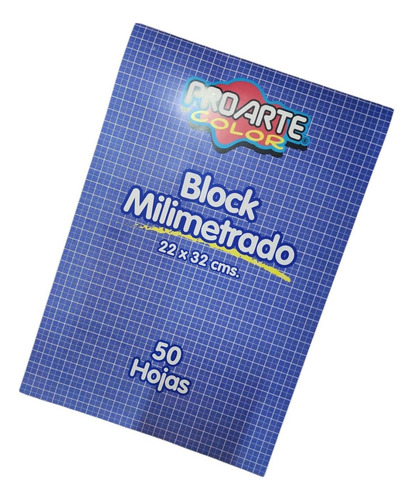 Block Papel Milimetrado 50 Hojas Proarte 22x 32cms.