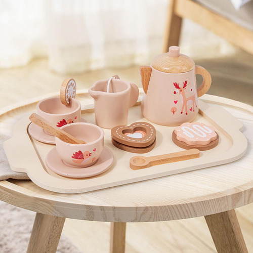 Juego De Té De De Simulación De Madera, Accesorios De