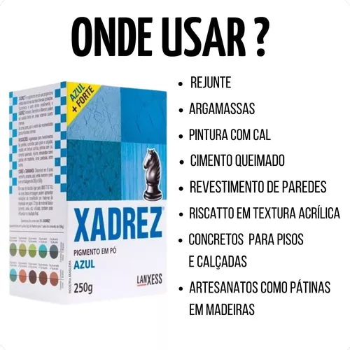 TINTA EM PO XADREZ 250G AZUL - Ipanema Construções