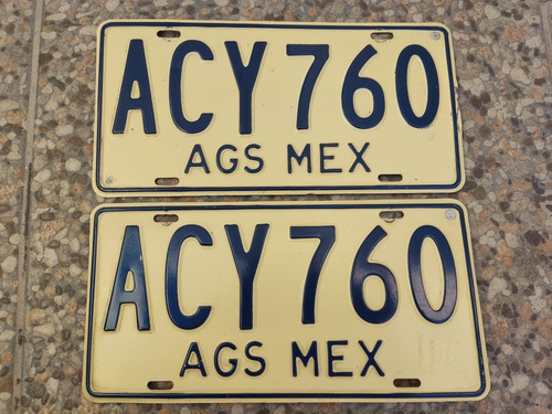 Juego De Placas Antiguas De Colección Lámina Aguascalientes