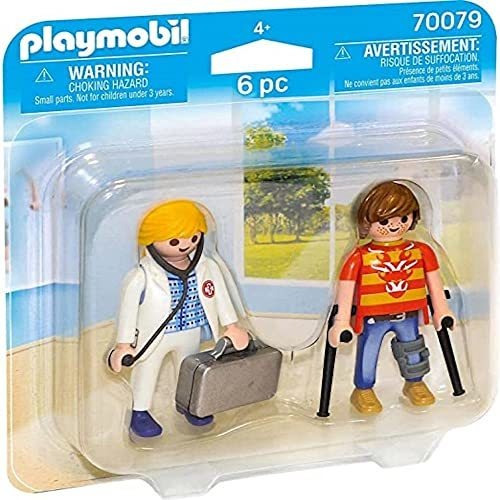 Playmobil 70079 Doctor Y Paciente En Muletas.