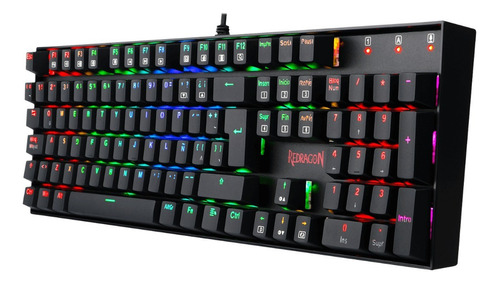 Teclado Gamer Mecánico Redragon K551 Mitra, Iluminación Rgb